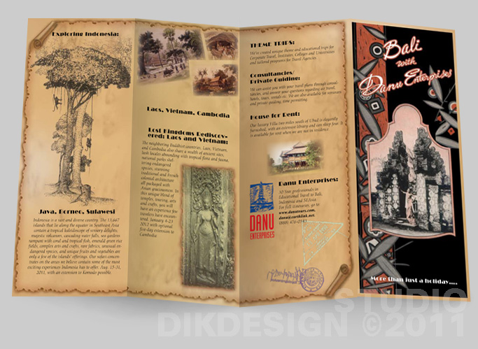 Bali with Danu Enterprises Brochure Design