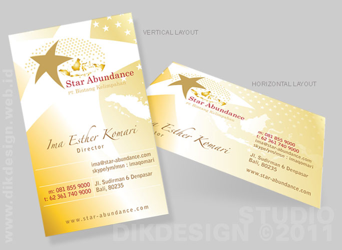 Star Abundance Business Card Design