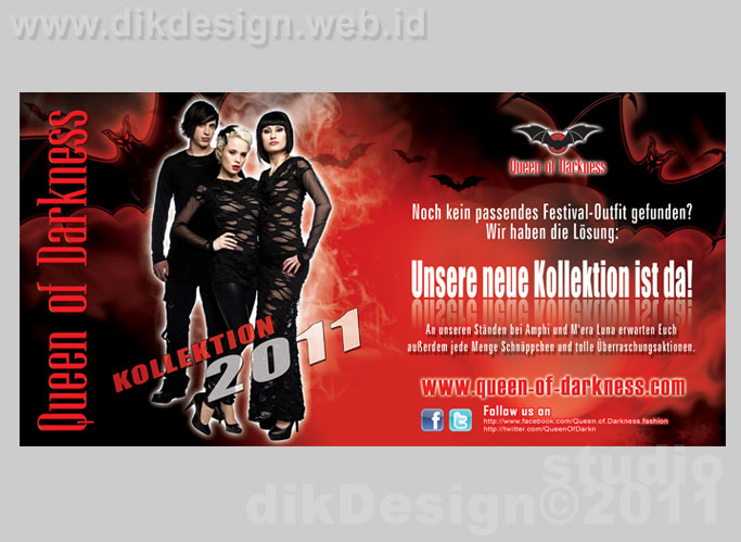 Queen of Darkness Adv Design for Negatief Magazine