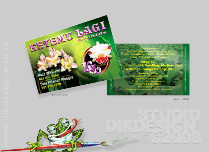 Ketemulagi Orchids Business Card