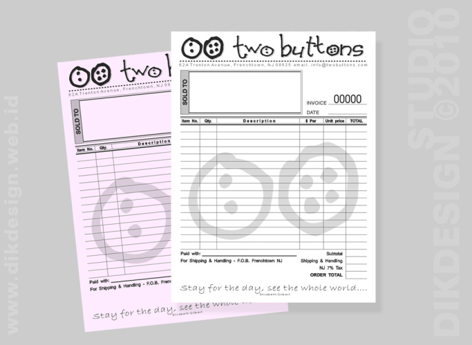 Two Buttons Invoice Design