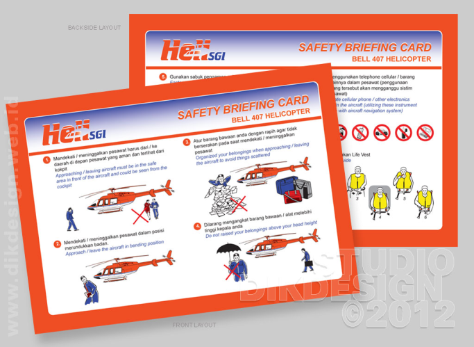 AIRBALI Safety Briefing Card Design